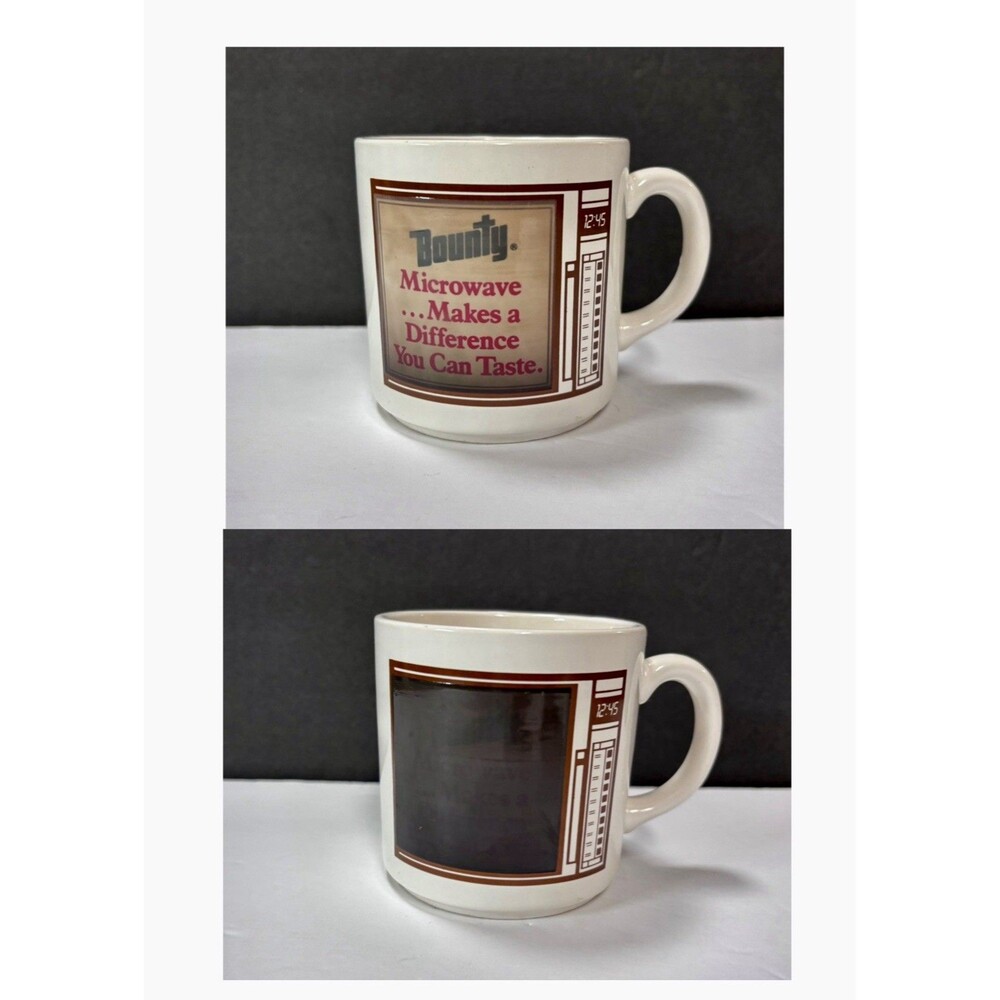 RARE Vintage Advertising Mug Bounty Microwave Paper Towels Color Changing Heat